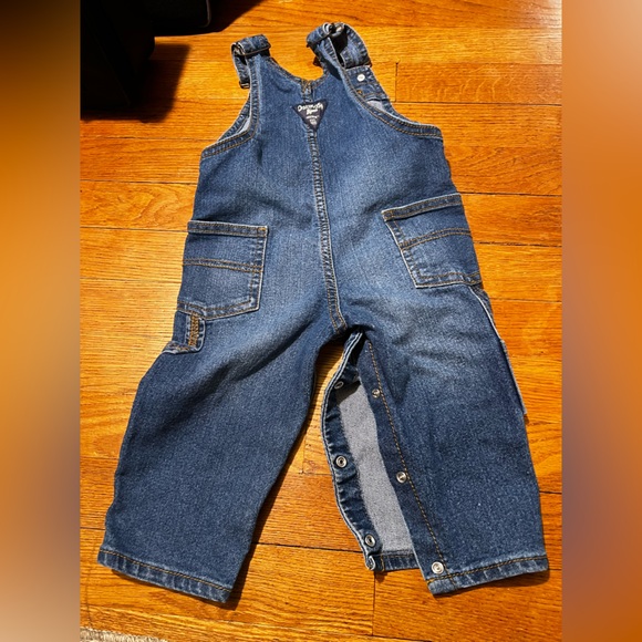 OshKosh B'gosh Blue Denim Overalls for Kids - Picture 5 of 8
